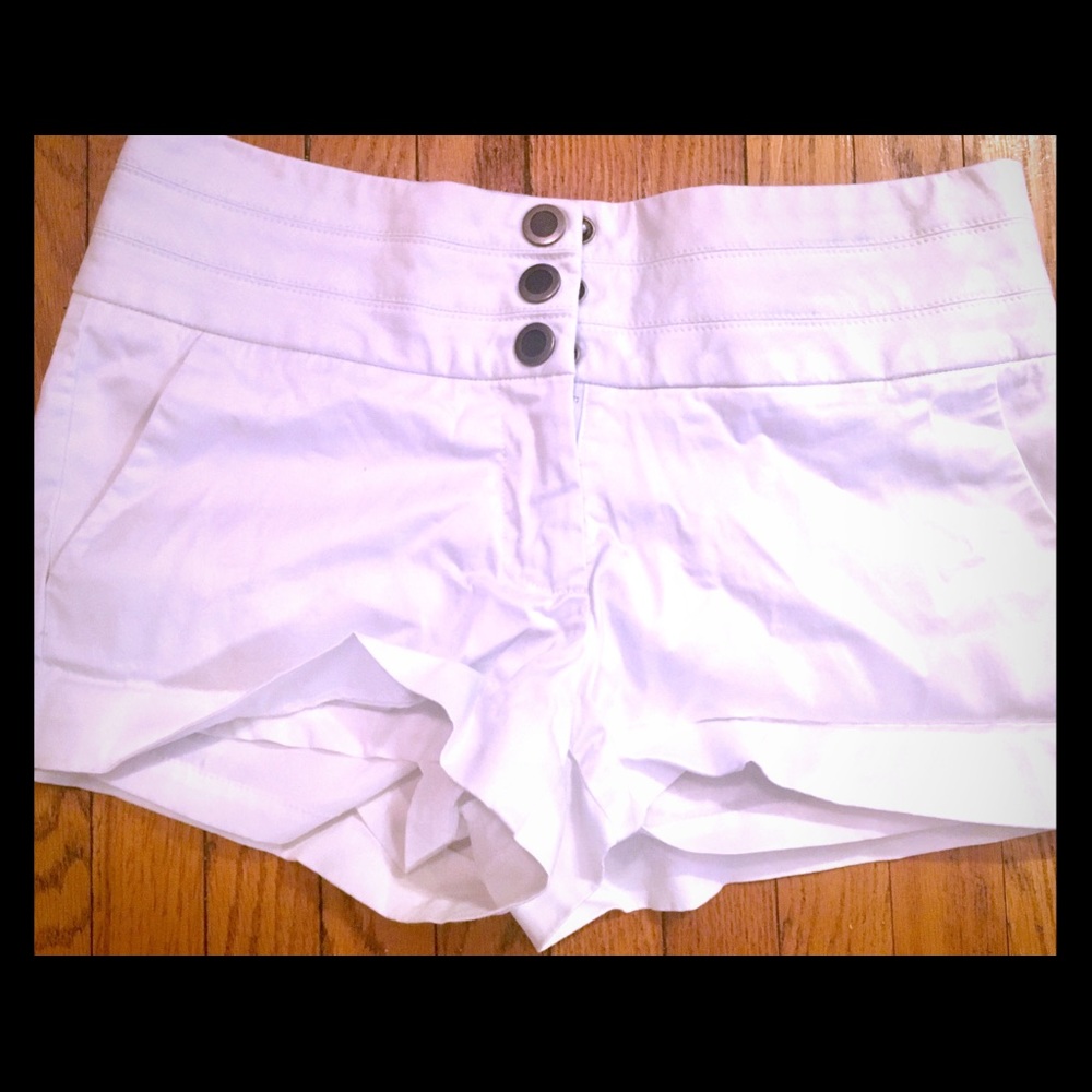 2/$40 Bebe white shorts size 0